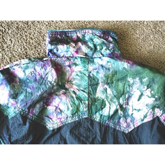 Vintage East West Jacket Womens XXL Black 90s Retro Colorful Full Zipper - Picture 7 of 9